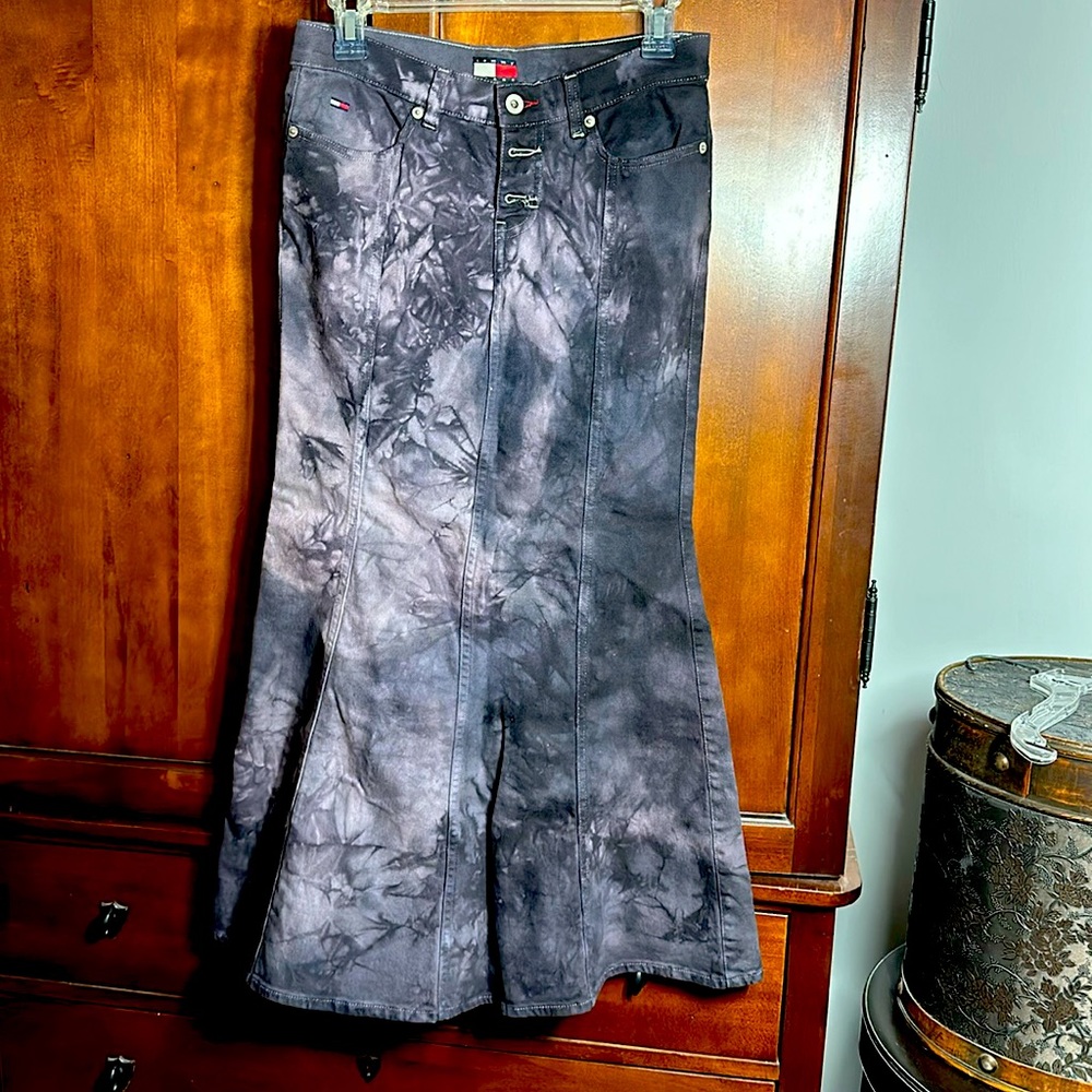 One of a kind tie dye mermaid cotton skirt